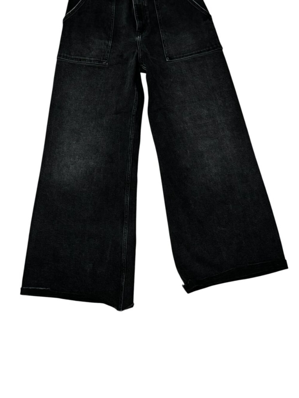 Pistola Black Palazzo Wide Leg Jeans High Rise Size 31 - Picture 9 of 12
